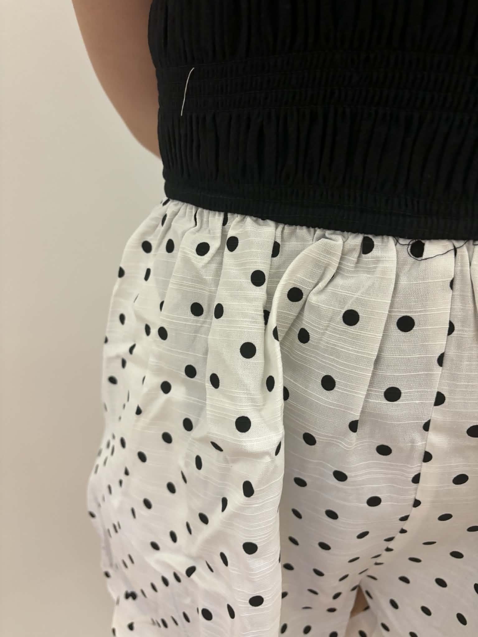 Smocked Polka Dot Tube Top Romper