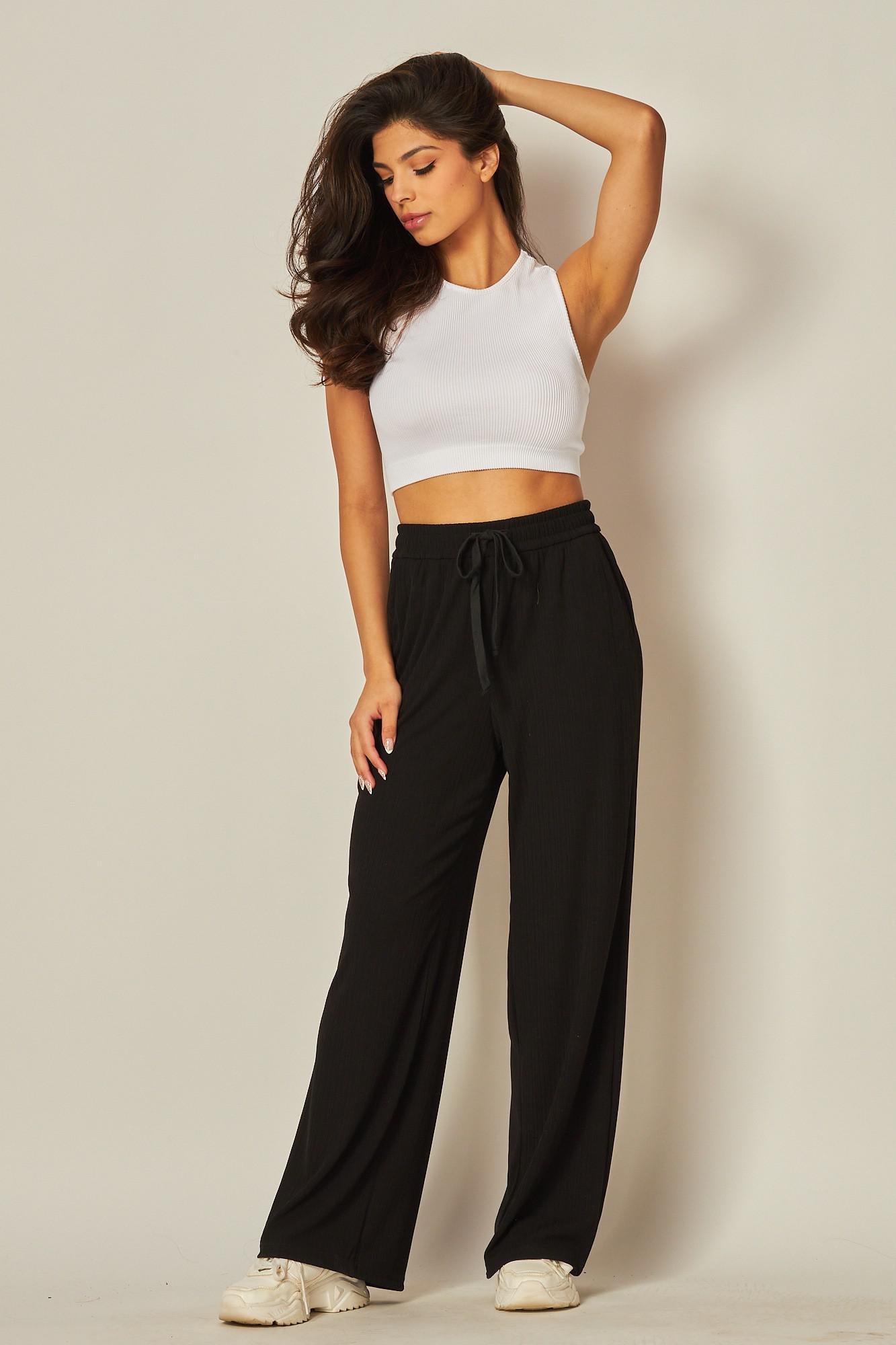 Ribbed Hi-Rise Pant