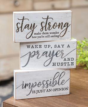 Stay Strong Block Sign