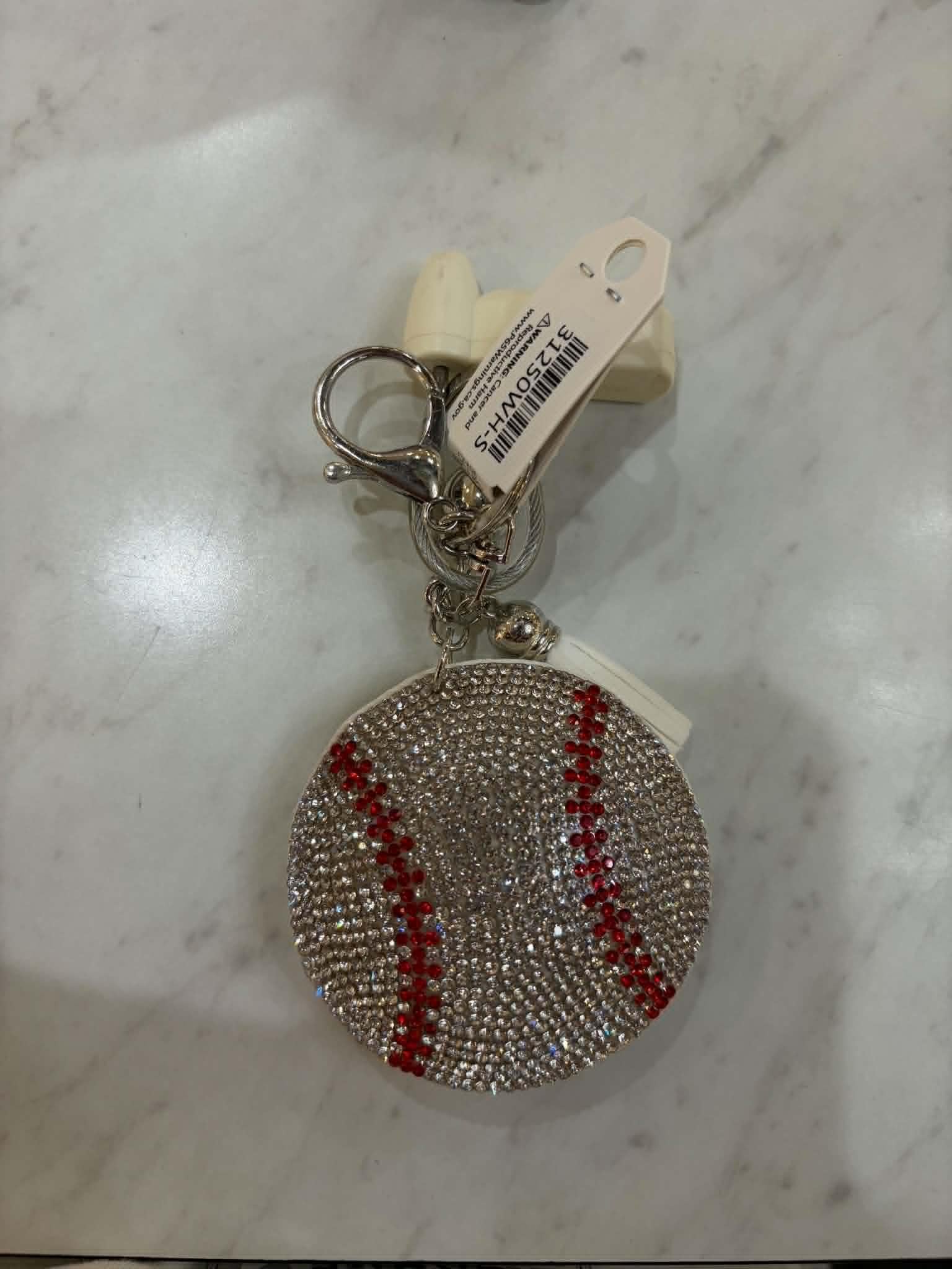 Puffy Rhinestone Keychains