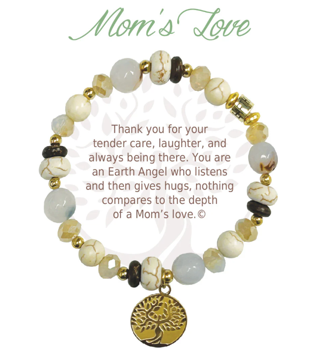 Earth Angel Natural Stone Bracelet - Mom's Love
