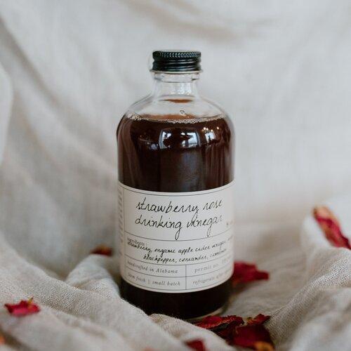 Strawberry & Rose Drinking Vinegar