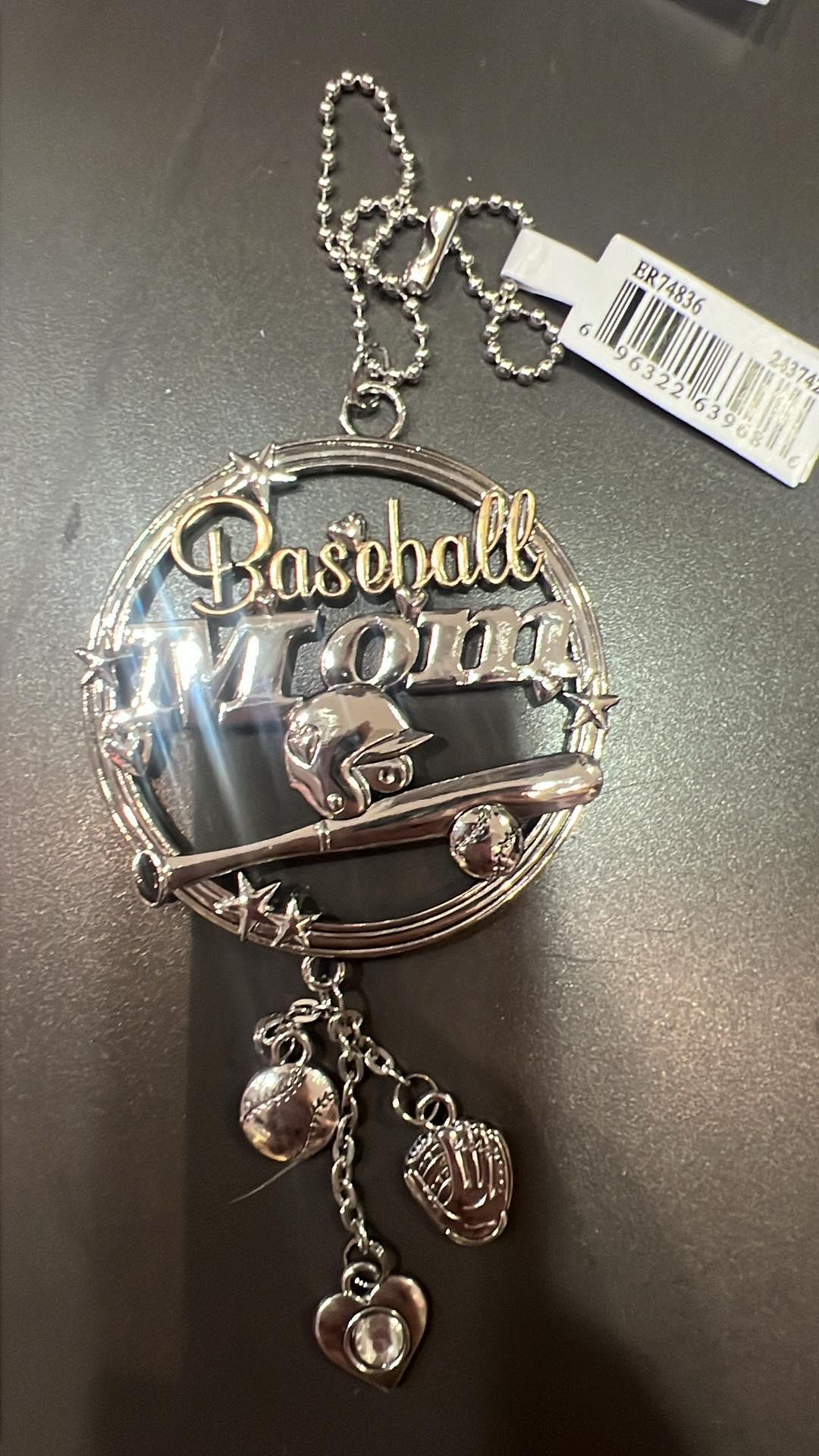 Baseball Mom Car Charm
