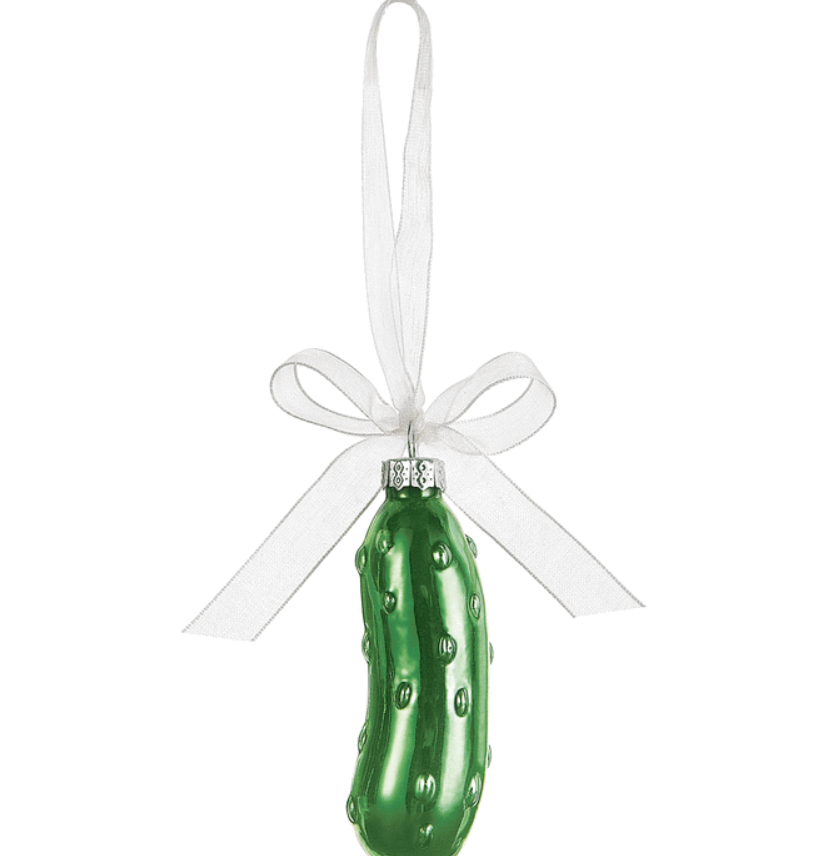 Christmas Pickle Ornament In Window Gift Box