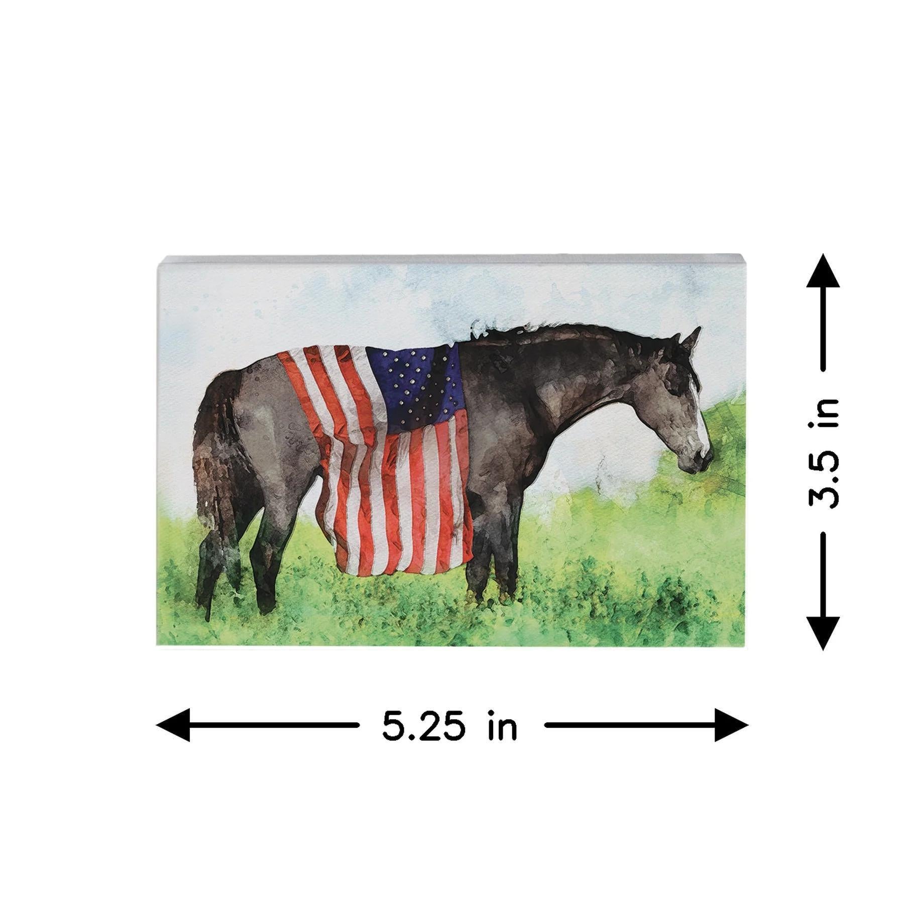 American Flag Horse Block Sign