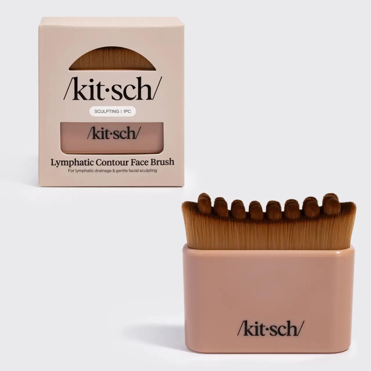 KITSCH Lymphatic Contour Face Brush - Terracotta