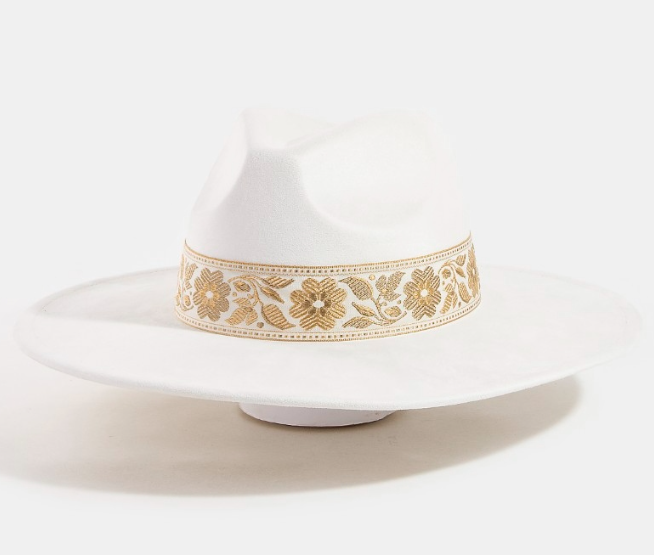 Flower Ribbon Bow Fedora Hat