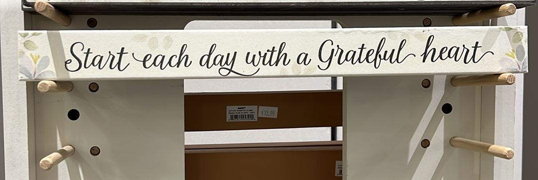 Start Each Day Floral Skinny Sign