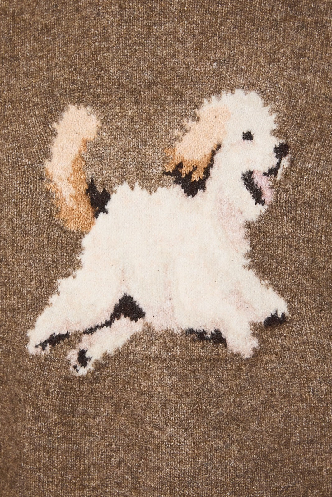 Dog Graphic Crew Neck Oversized Knit Sweater