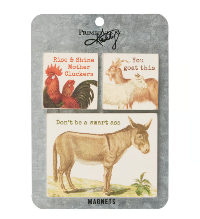 Animal Puns Magnet Set