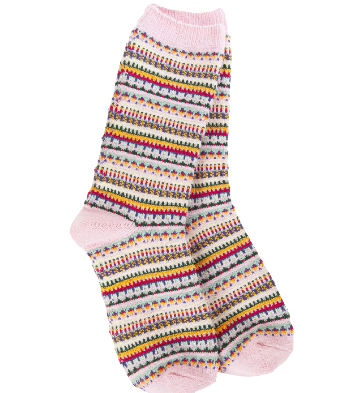 Pink Stripe Weekend Boho Crew