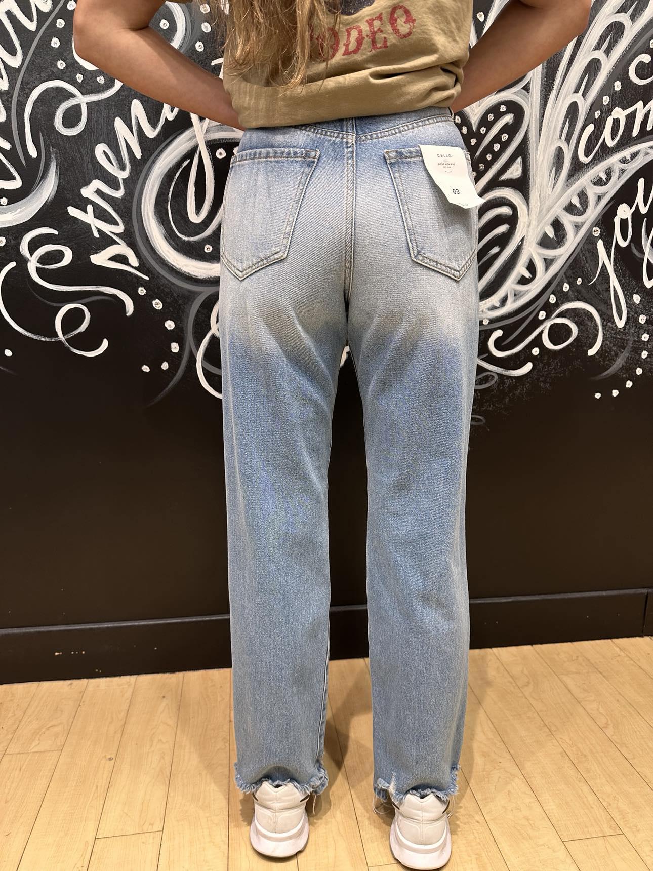 Medium Distress Dad Jeans