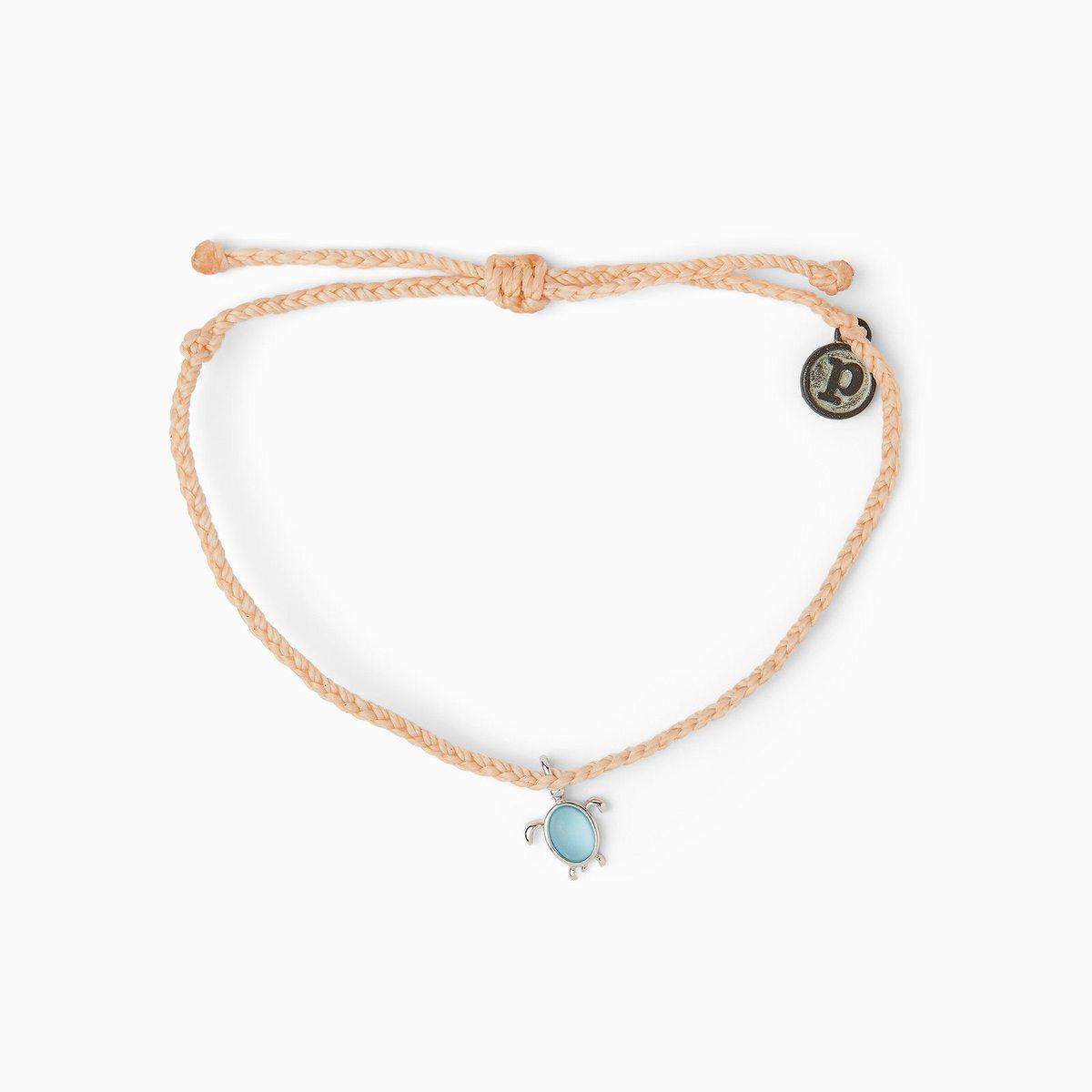 Sea Turtle Bracelet Silver Blush