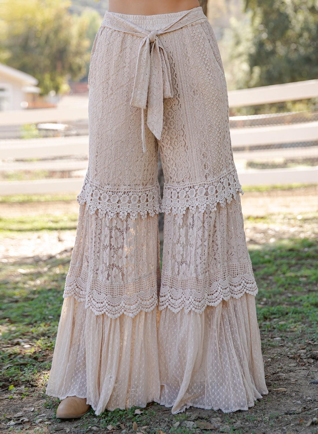 Desert Dream Cloud Pant Tiered Lace & Net Trims