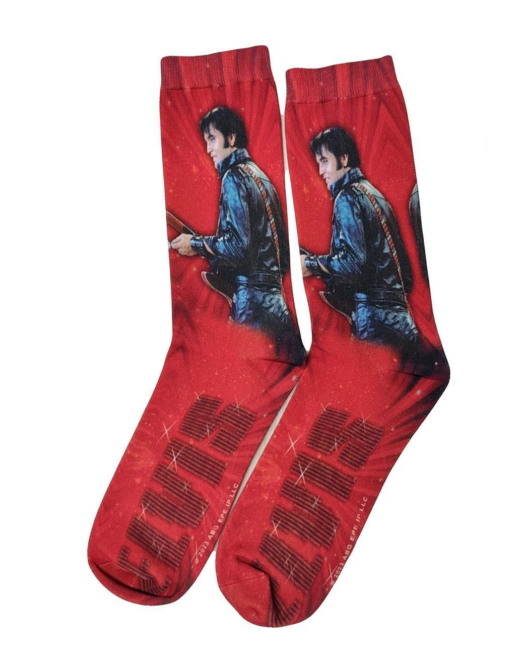 Elvis Socks - Striking Red with '68 Emblem