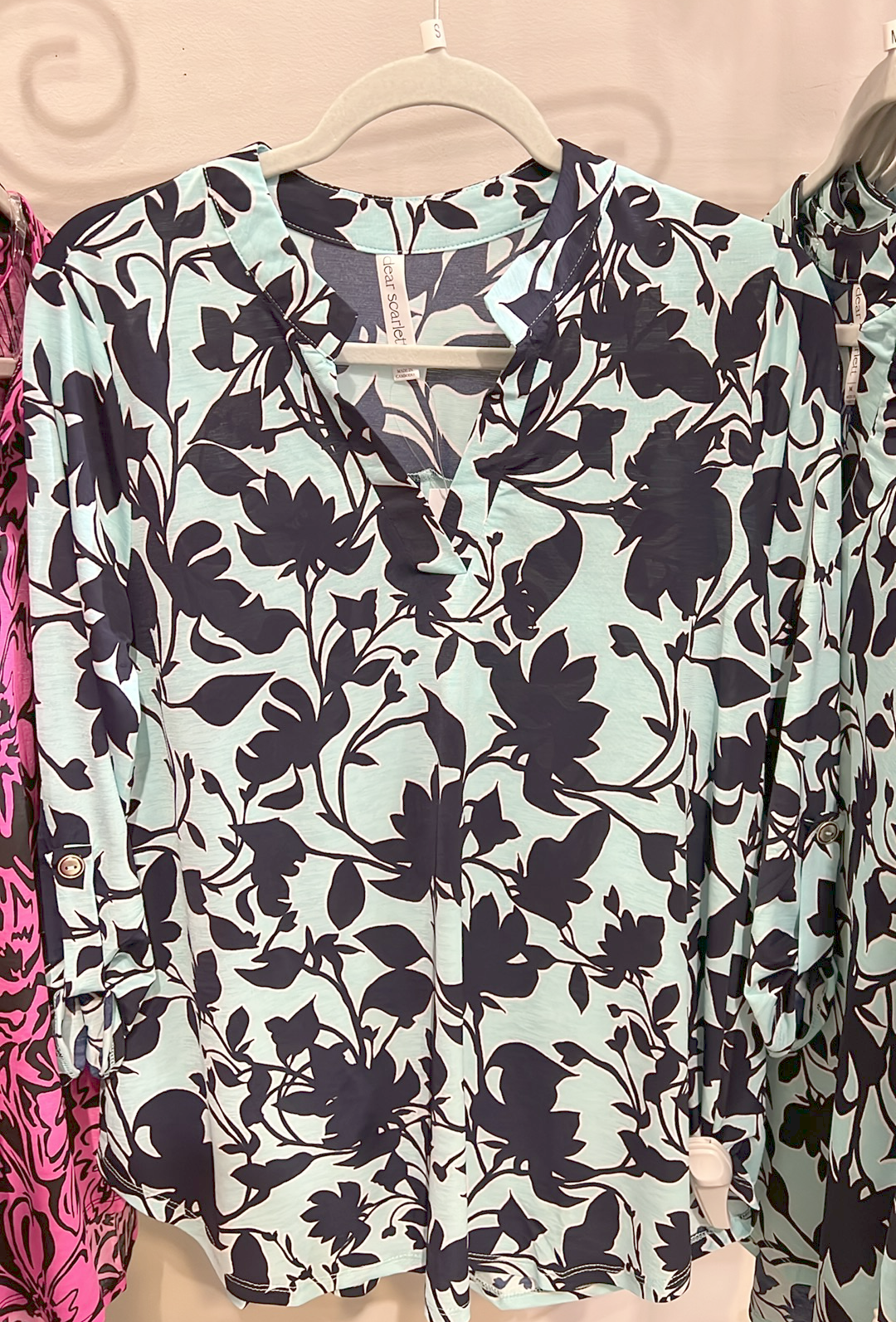 Navy Floral Lizzy Top