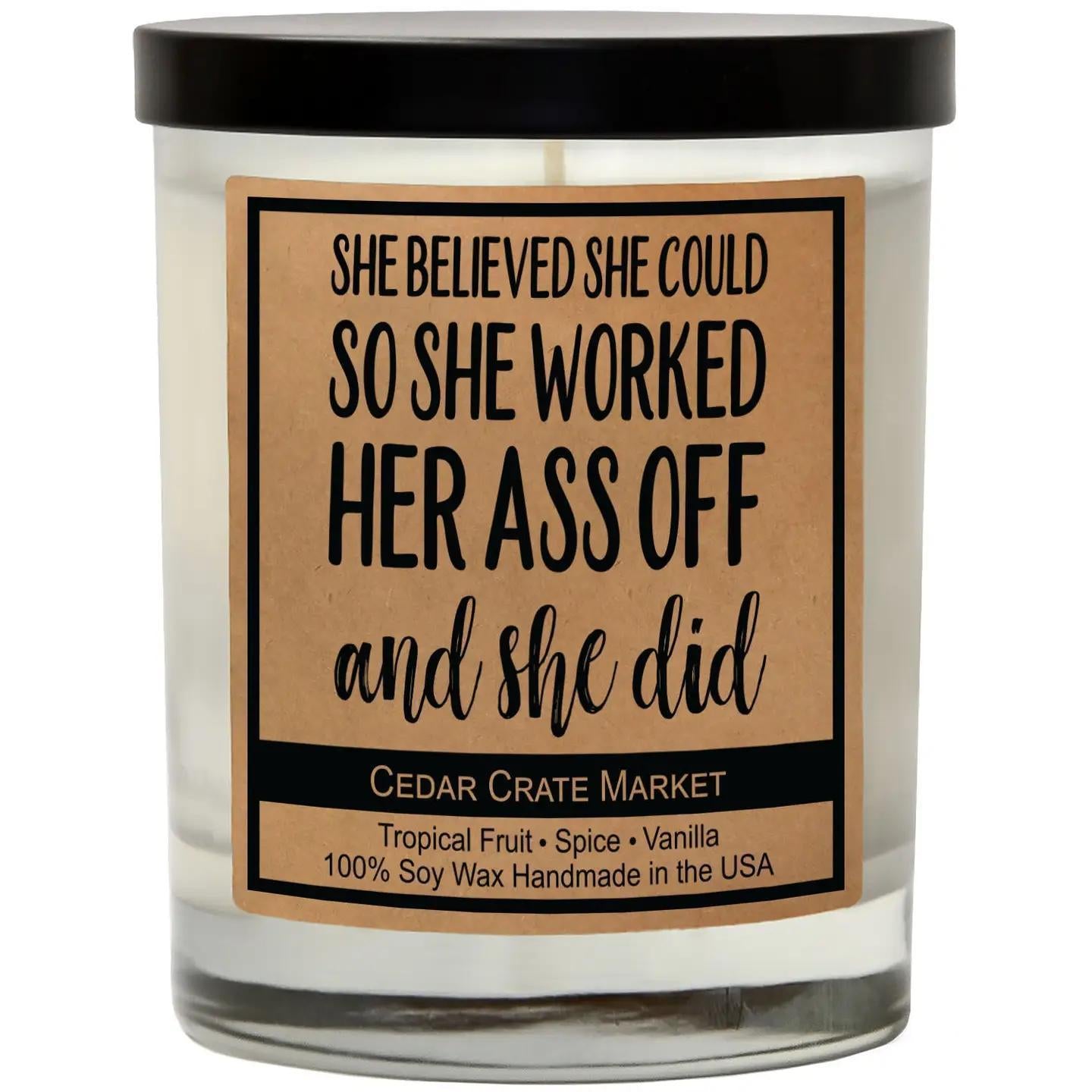 She Believed She Could Soy Candle