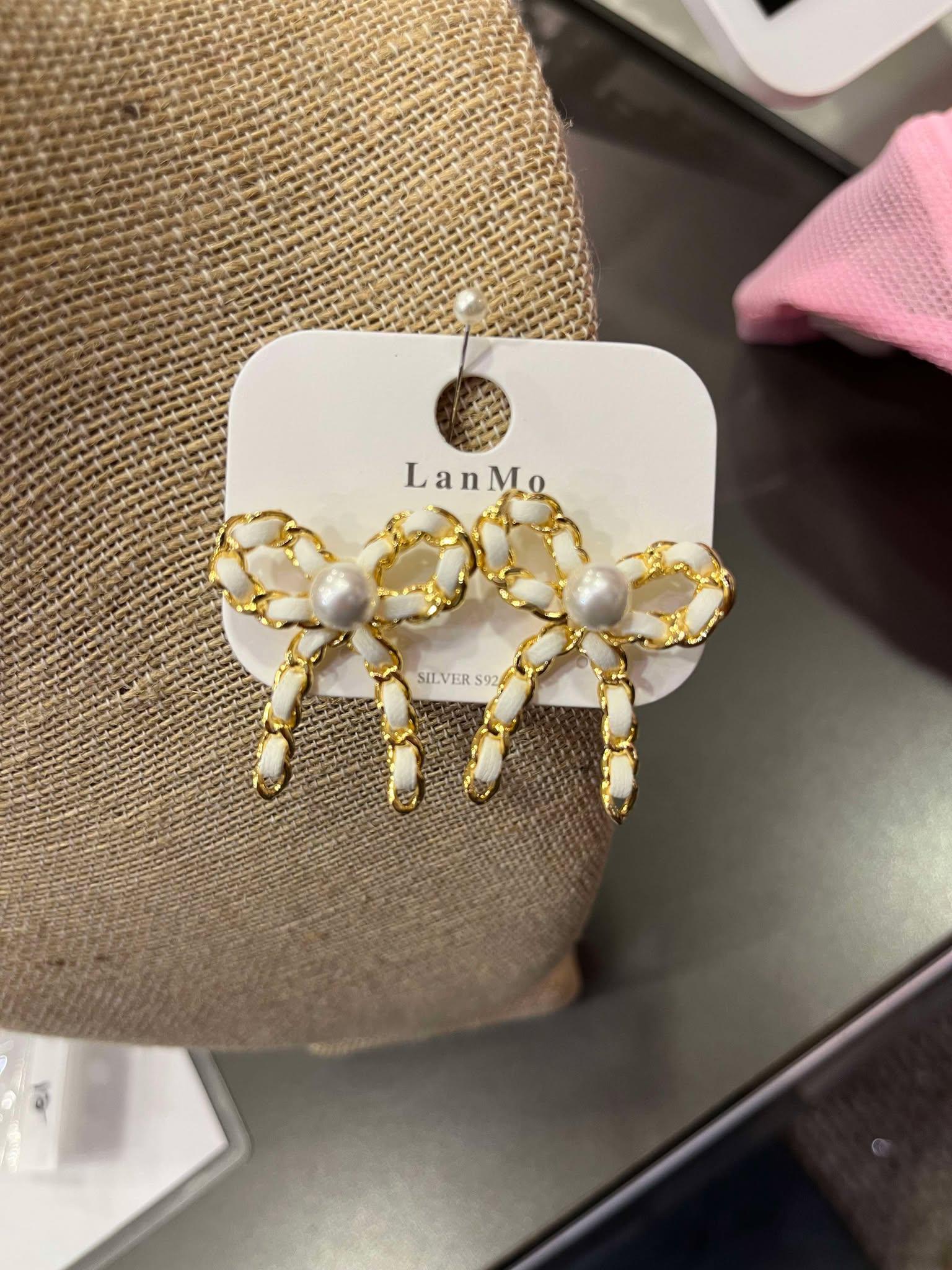 LV Refurb Gold Bow Earrings