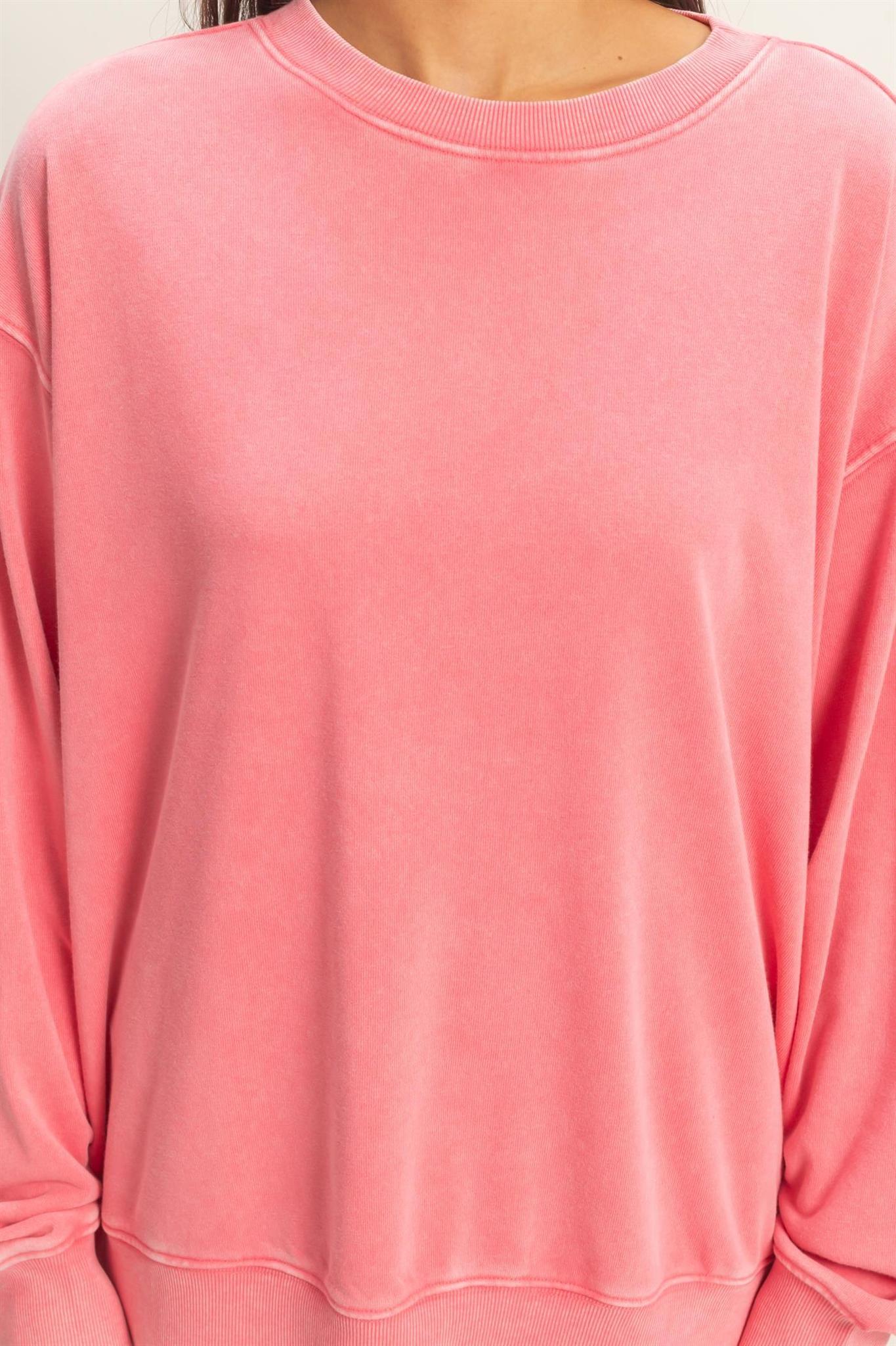 Mineral Washed Crew Neck Sweatshirt