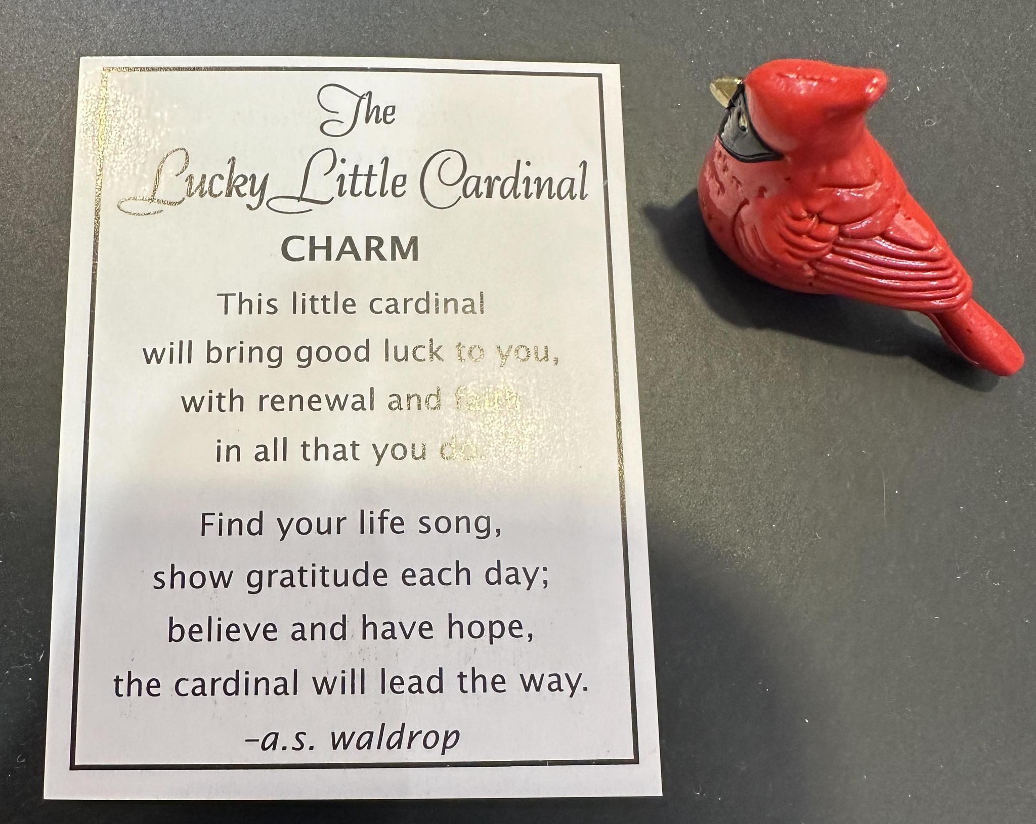 Lucky Little Cardinal Charm