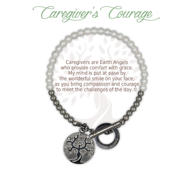 Caregiver's Courage Earth Angel Shell Pearl Bracelet