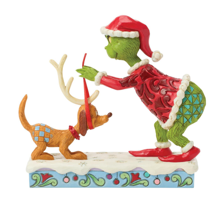 Grinch Tying Antlers Max Figurine