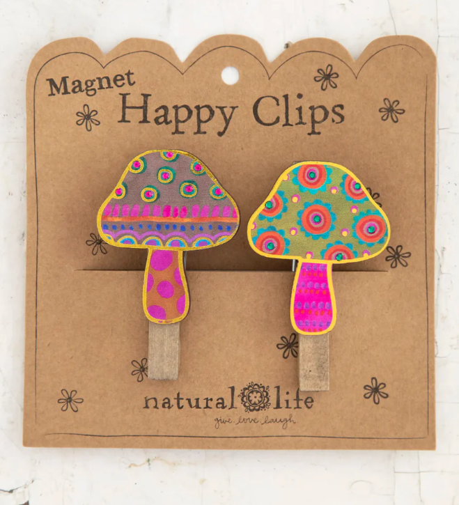 Mushroom Magnet Happy Clips