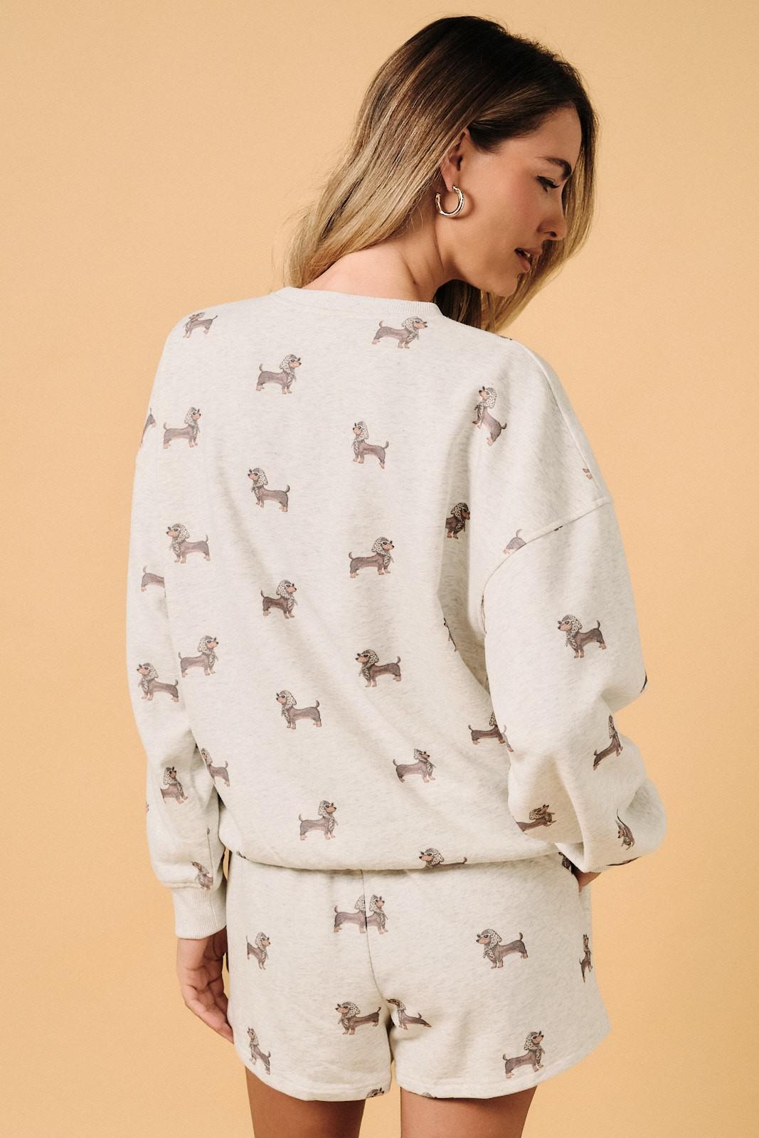 Dachshund Weenie All Over Print Sweat Set