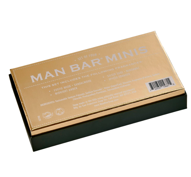 Man Bar Miniature 4 Pack Gift Box Set