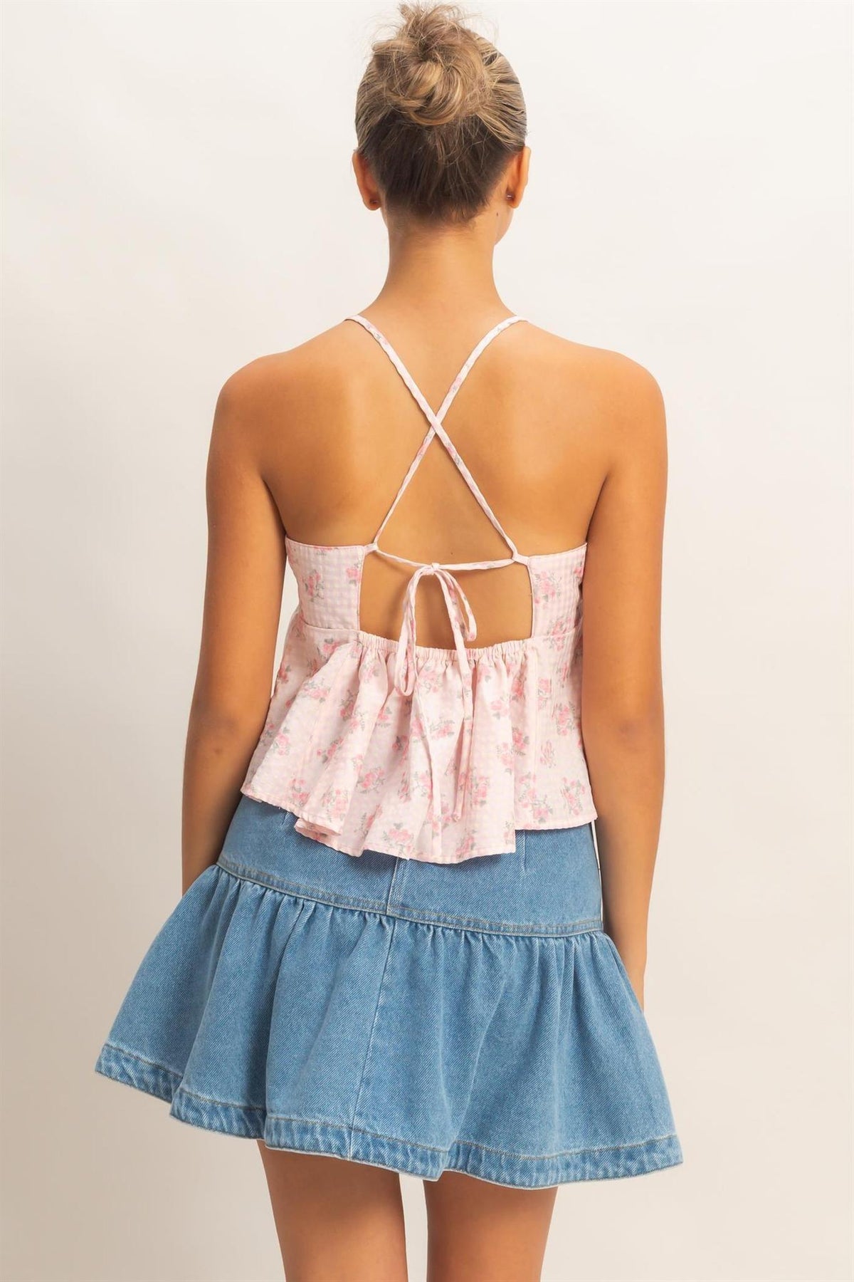 Floral Seersucker Babydoll Top