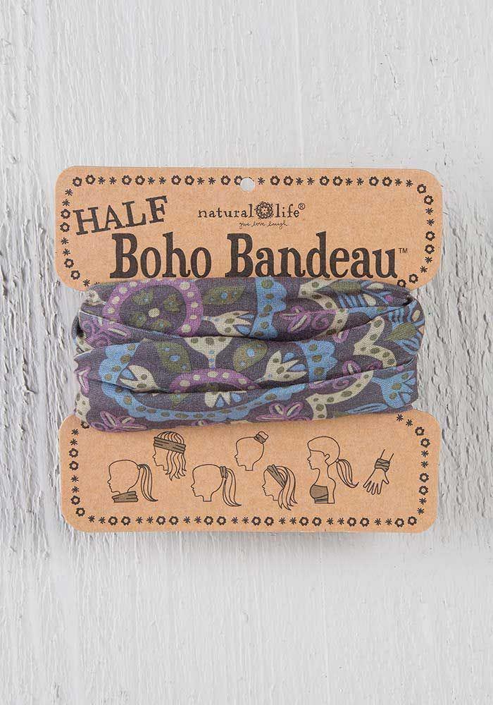 Blue & Cream Half Boho Bandeau