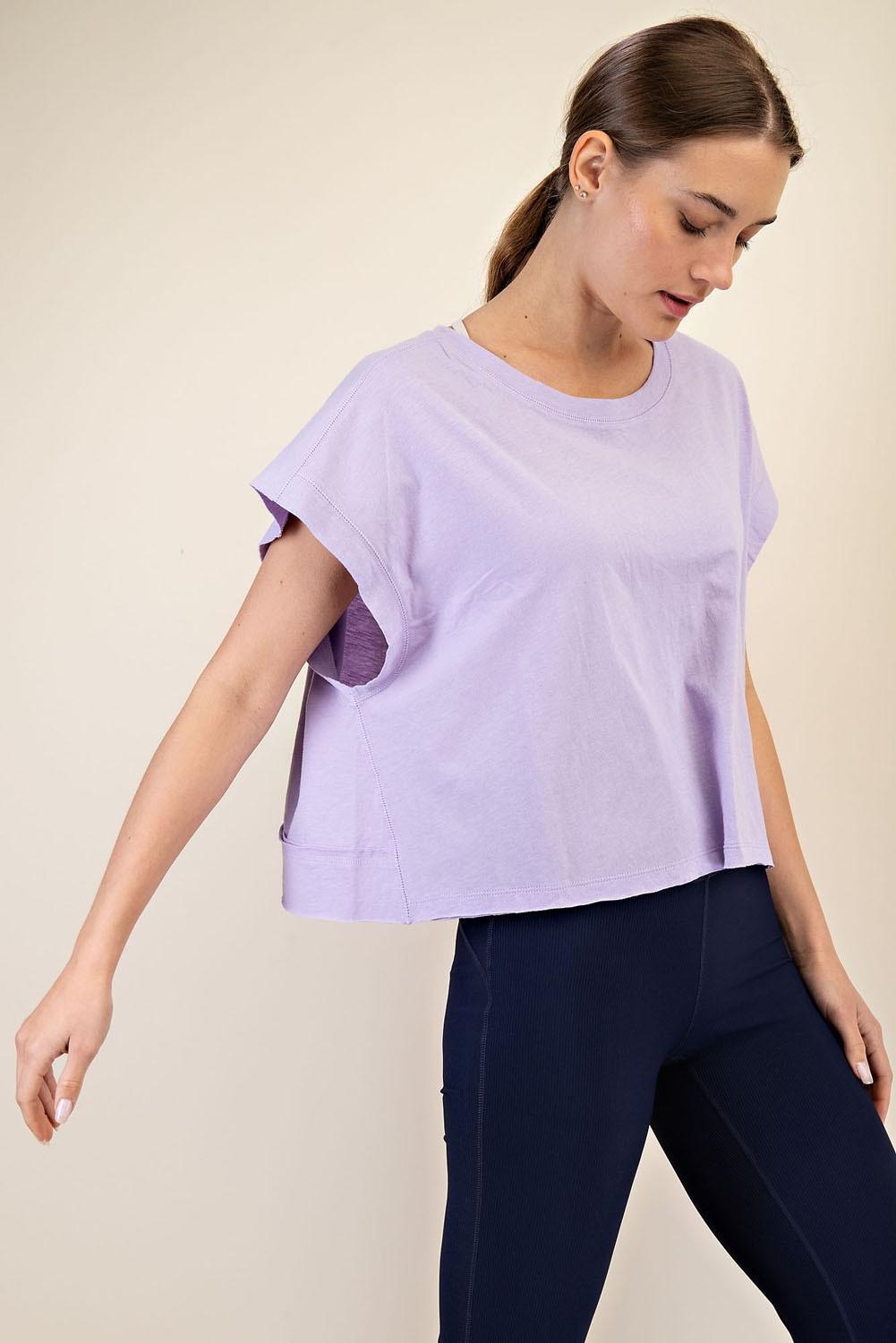 Cotton Slub Open Back Top