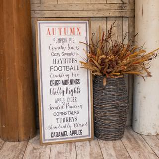 Autumn Words Sign