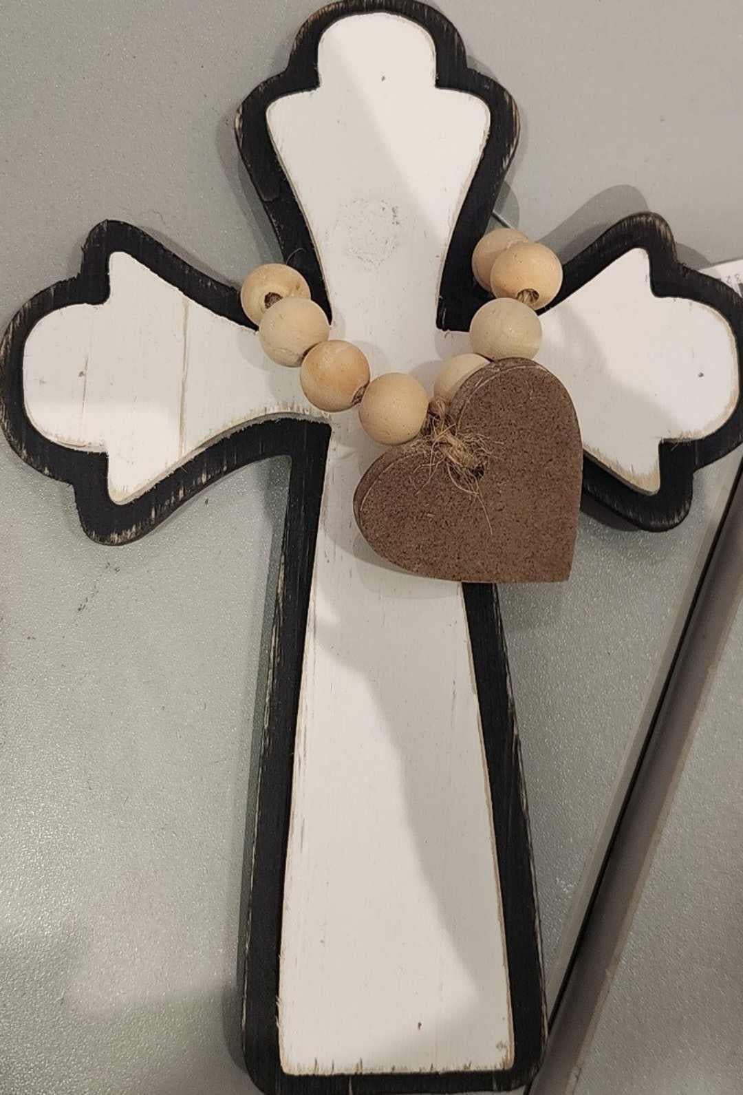Wood Bead Cross
