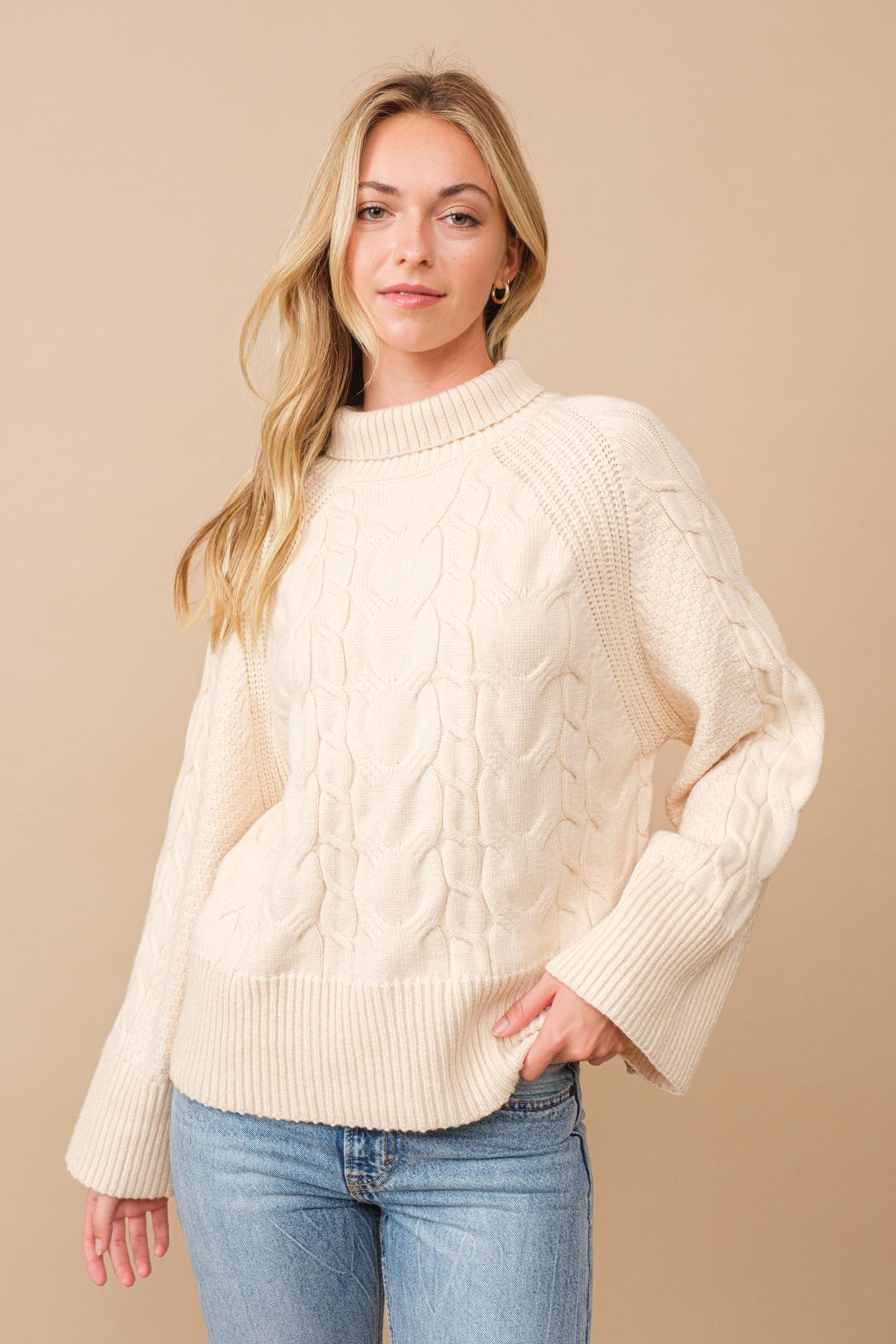 Ivory Turtleneck Sweater