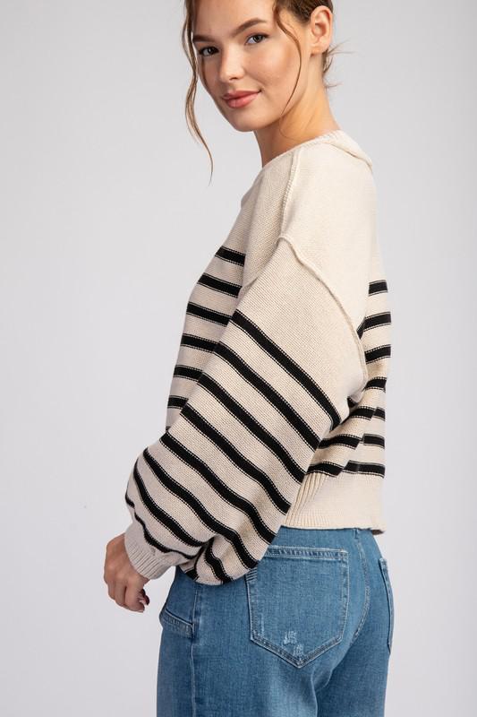 Striped Crop Sweater