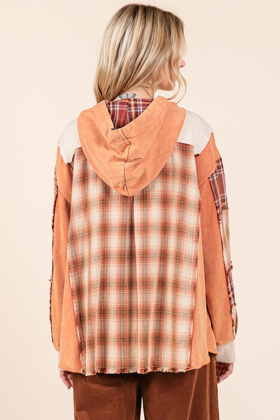 Plaid Patchwork Hoodie