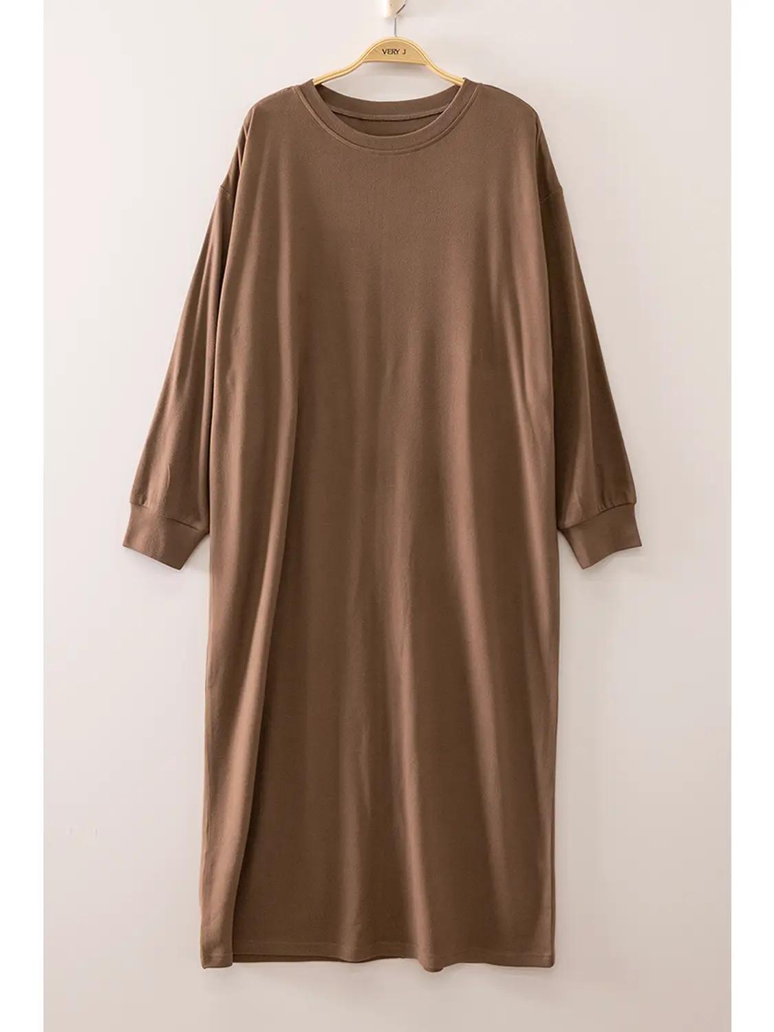 Mocha Relaxed Oversized Dress