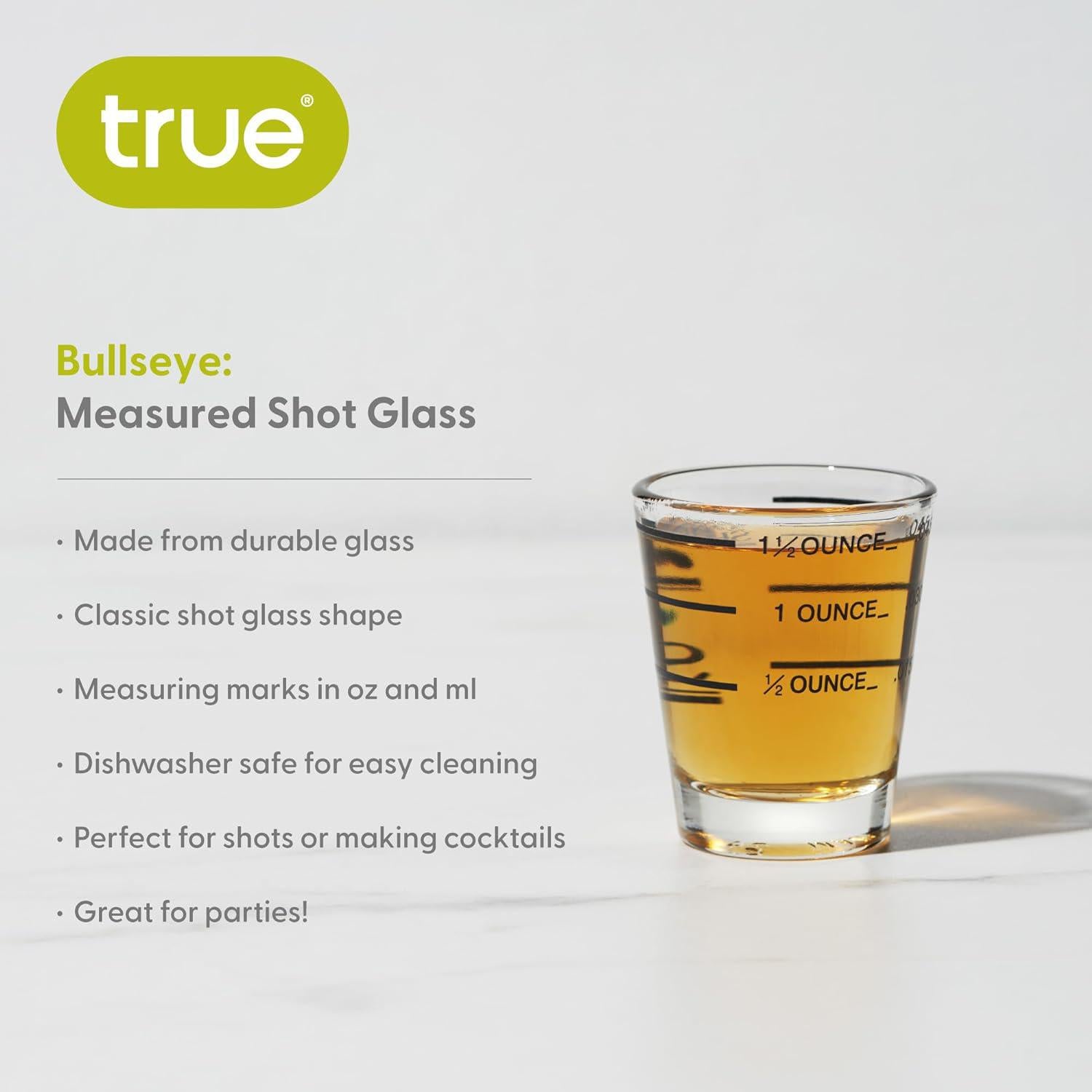 Bullseye Measured Shot Glass