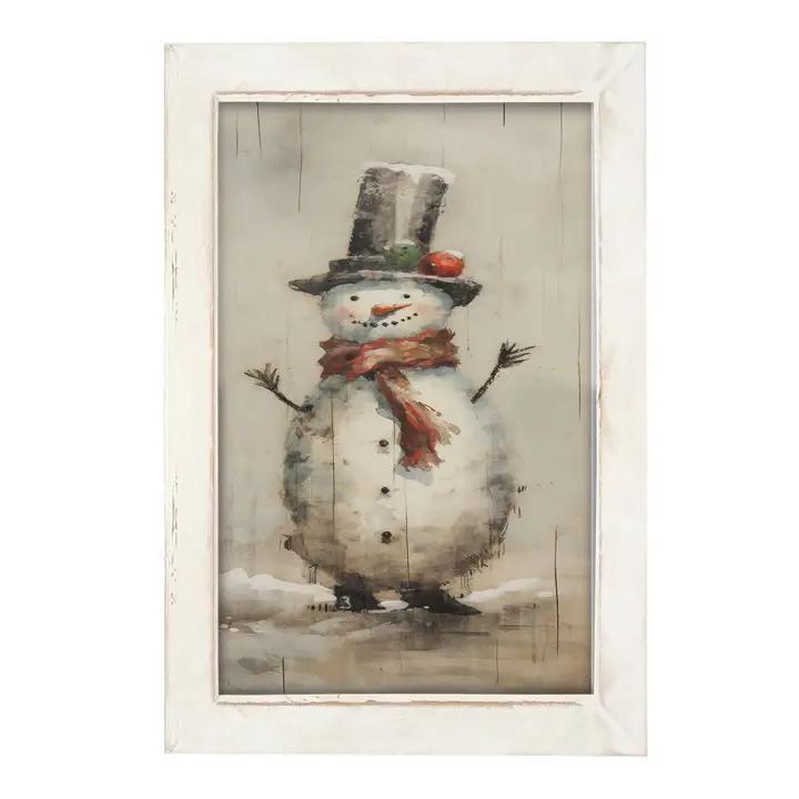 Snowman with Red Scarf