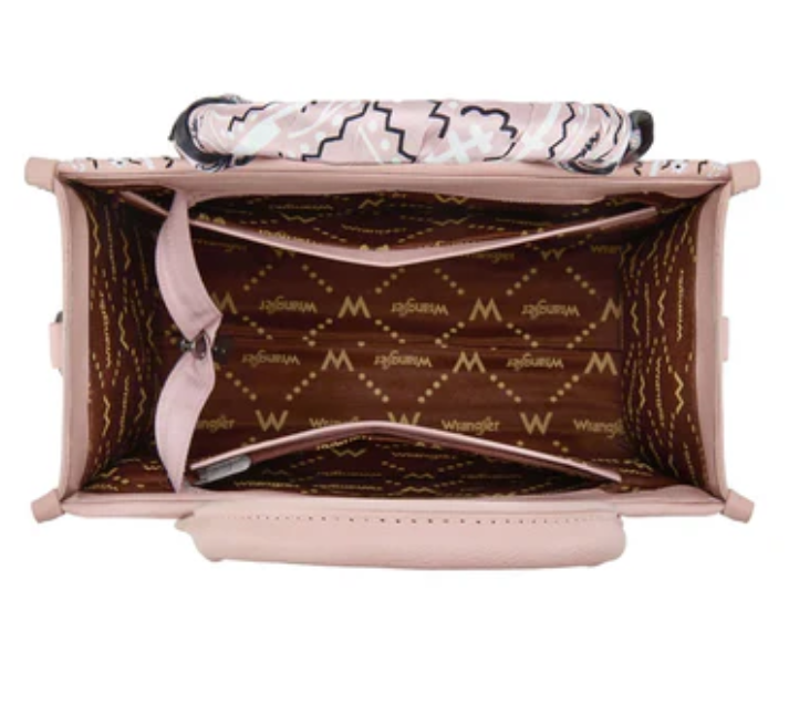 Wrangler Braided Paisley Bandana Tote Bag - Pink