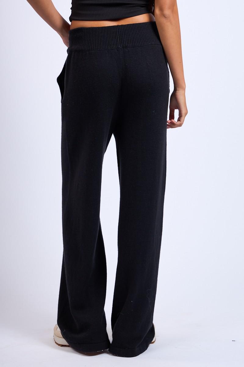Black Knit Sweater Pants