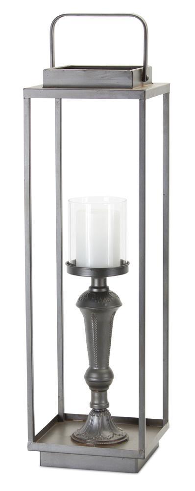 Iron & Glass Candle Holder