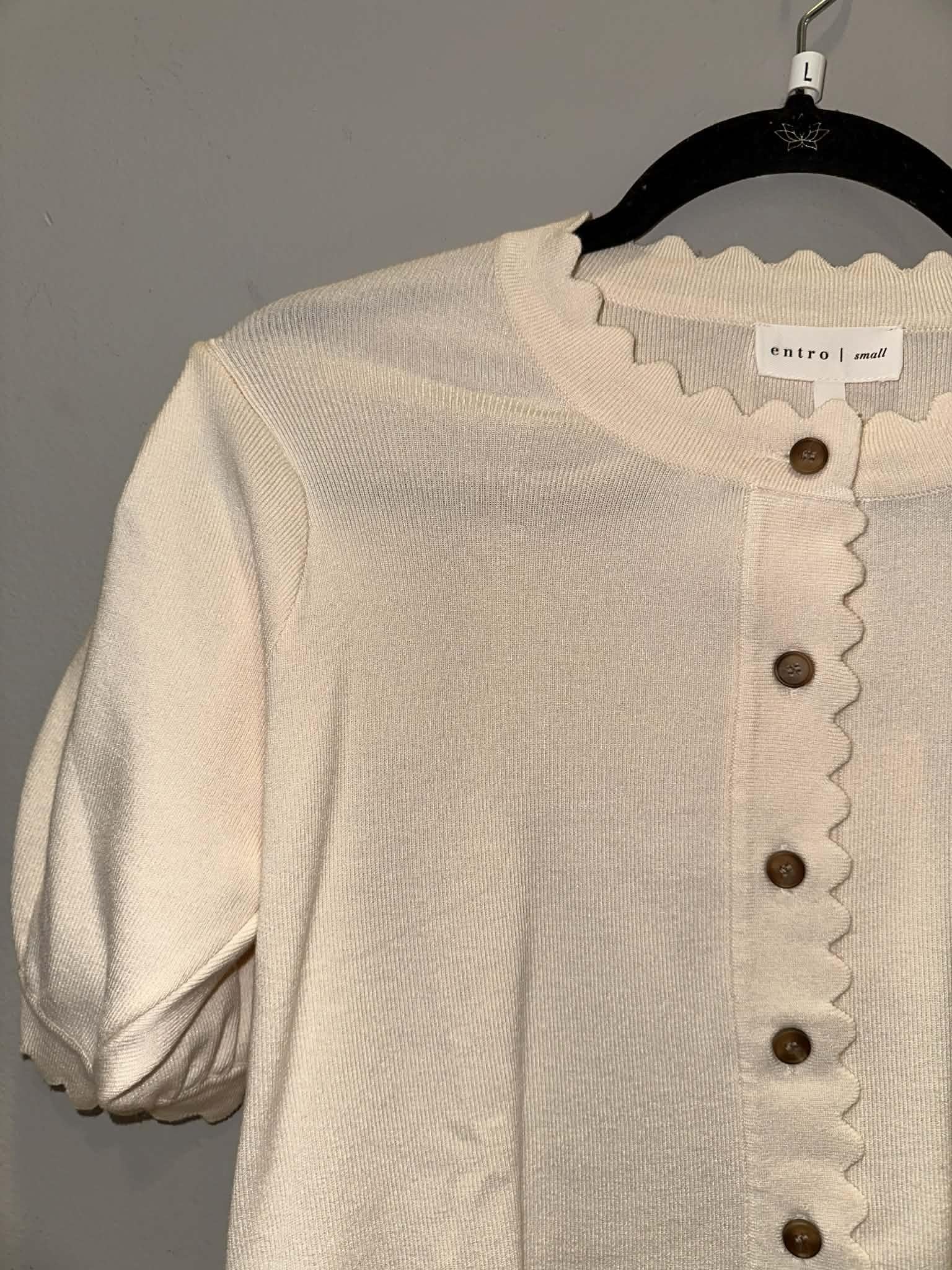 Ruffle Button Up Sweater