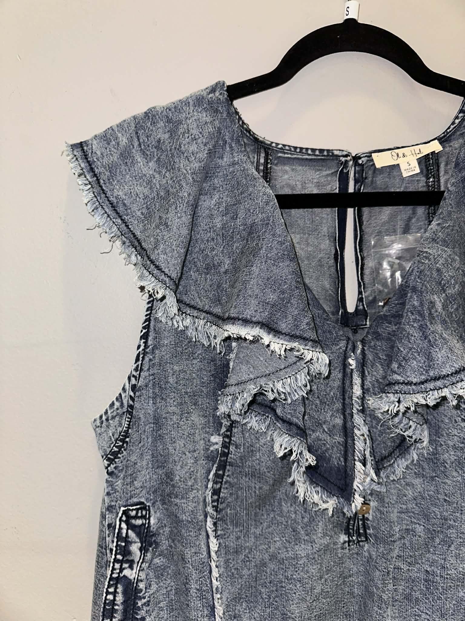 Washed Ruffle Collar Tencel Tank