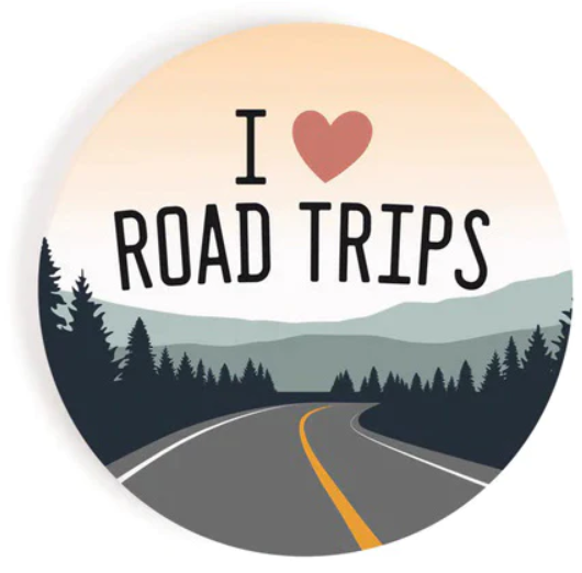 I Love Road Trips Car Coaster