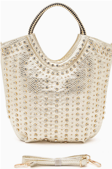 Structured Large Big Bling Tote