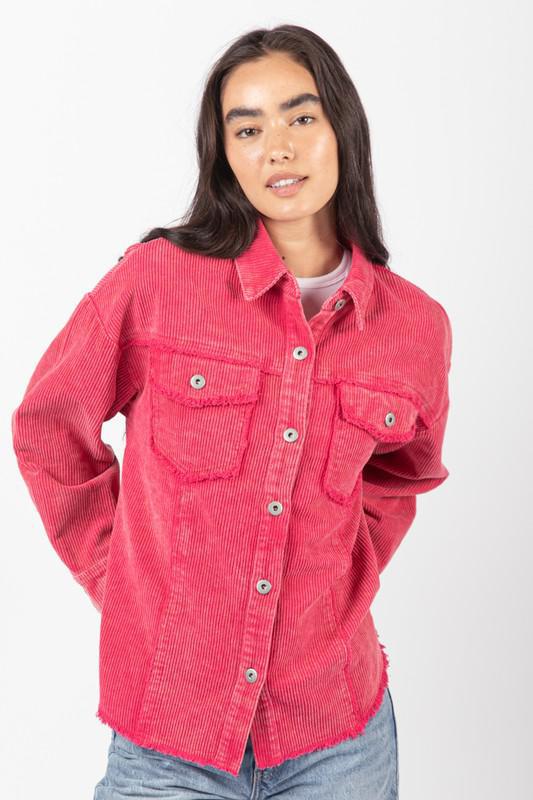 Hot Pink Washed Shacket