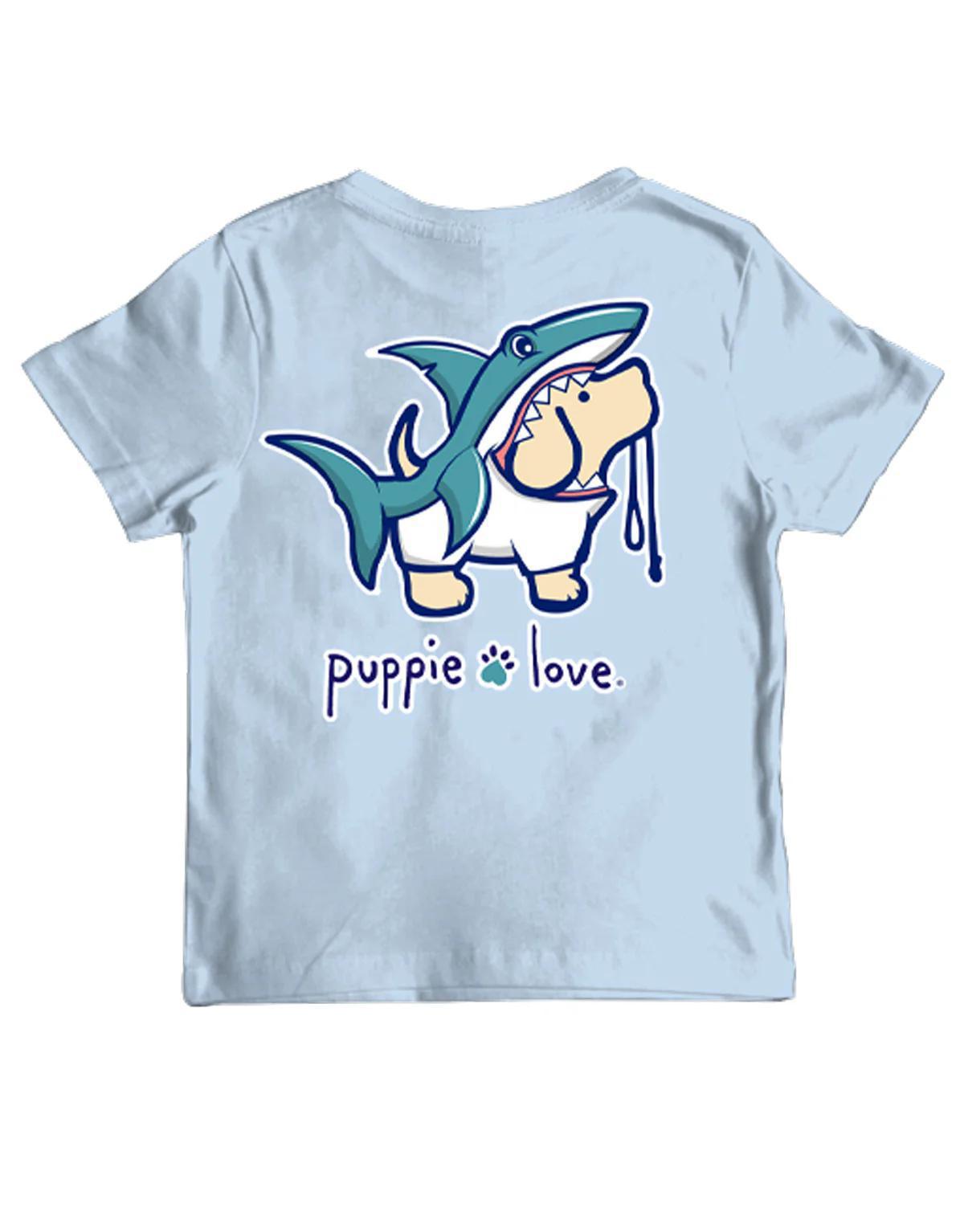 Puppie Love Shark Pup YTH Tee