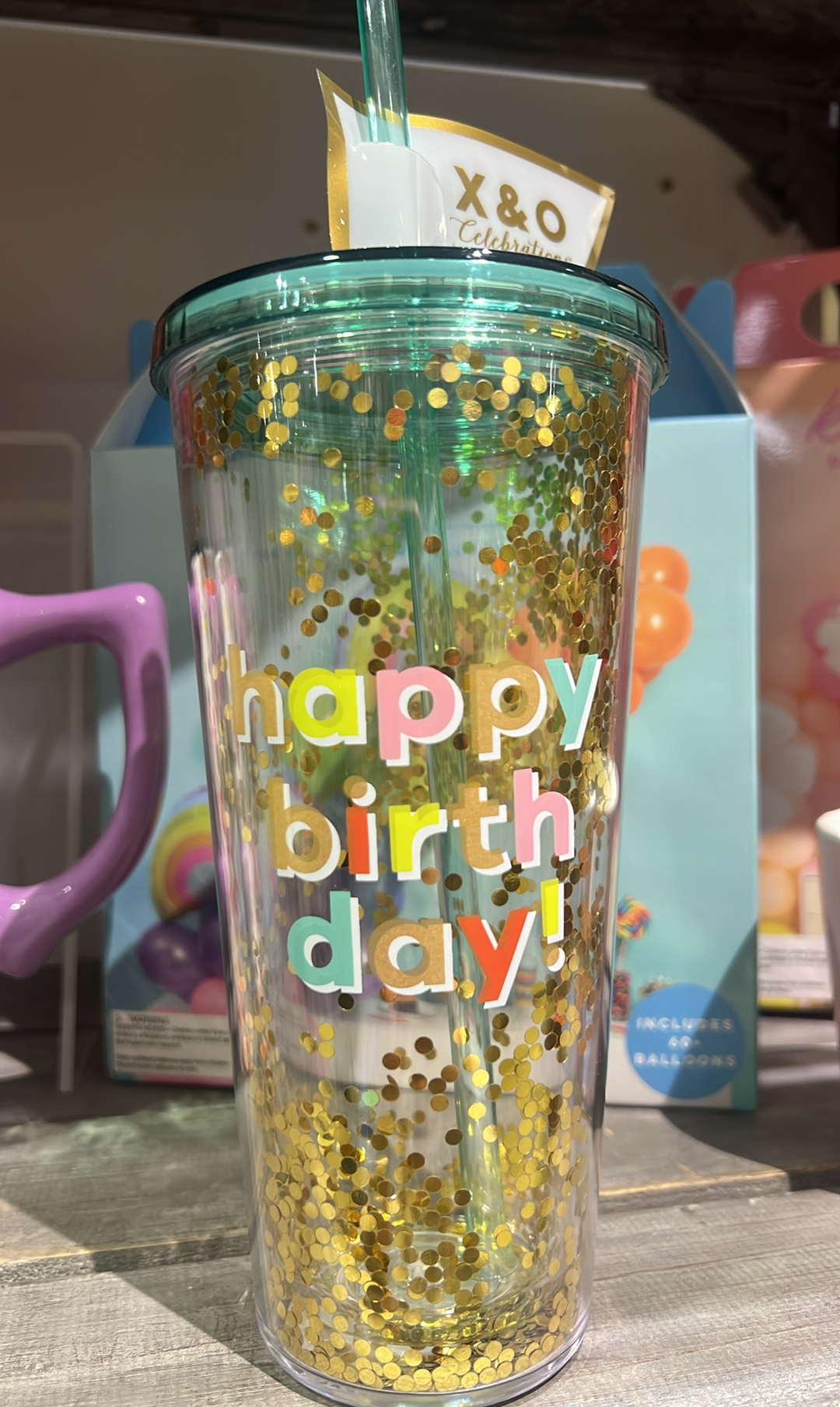 Happy Birthday Plastic Tumbler
